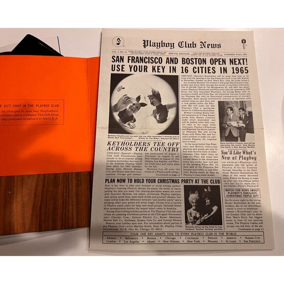 Vintage 1961 Playboy Club Membership Package w/Brochure, Drink Menu, Newsletter+ - Picture 8 of 15